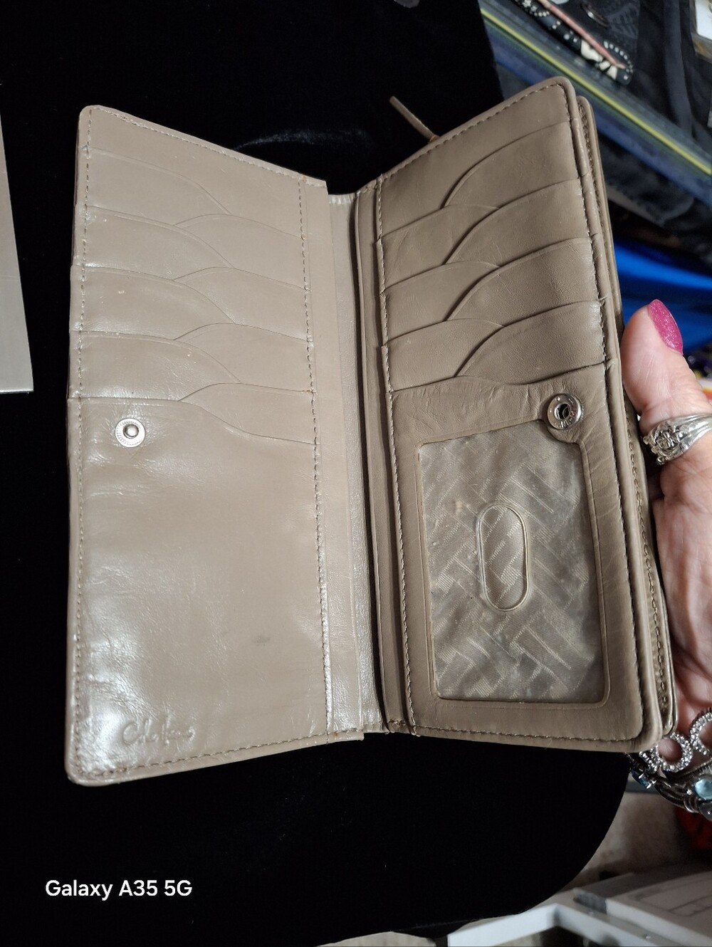 Cole haan Distressed tanish leather wallet - Picture 3 of 6